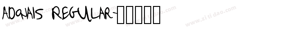 Adonais Regular字体转换